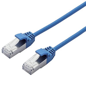 ELECOM LD-TWSS/BU10 LAN�P�[�u��/ CAT7����/ �X����/ 10m/ �u���[