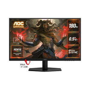 AOC Q27G40E/11 Q[~OtfBXvC 27^/ 2560×1440/ HDMIADisplayPort/ ubN/ Xs[J[FȂ/ 180Hz