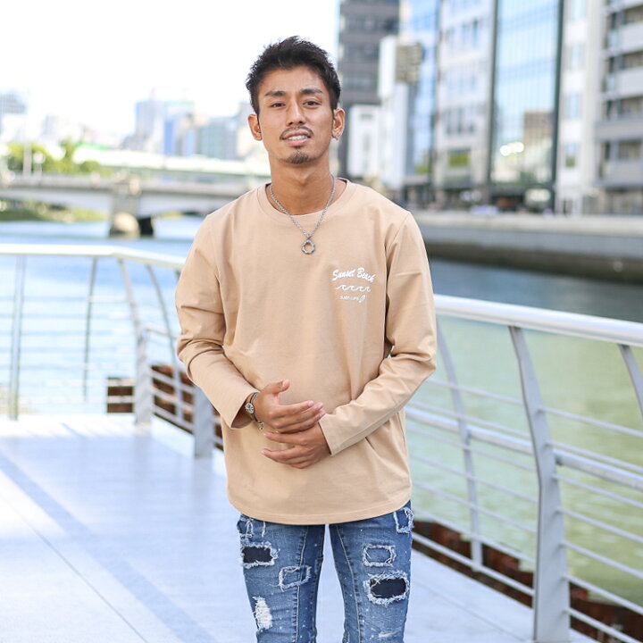楽天市場】Sunset Beachデザインバックプリントロングtシャツ長袖 T 