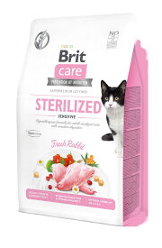 Brit ケア　キャット　センシティブ　2kg　グレインフリー【ブリットケア　猫　ステアライズド　ラビット】○