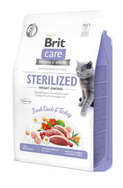 Brit ケア　キャット　ウエイトコントロール　2kg　グレインフリー【ブリットケア　猫　ステアライズド　ダック&ターキー】○