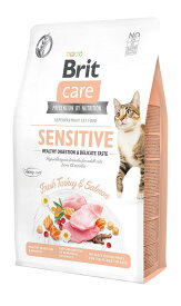 Brit ケア　キャット　センシティブヘルシー　2kg　グレインフリー【ブリットケア　猫　ヘルシーダイジェスチョン&デリケートテイスト　ターキー&サーモン】○