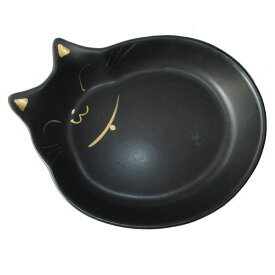 瀬戸焼き猫用食器　猫の耳　黒【ペット用食器　陶器】○