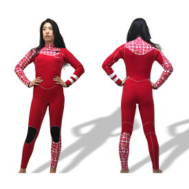 ウェットスーツ レディース ジャーフル　ジャージフルスーツ　オーダー　チェストZIP　3mm　サーフィン　sup スワロフスキー 日本製　swipe　wetsuits