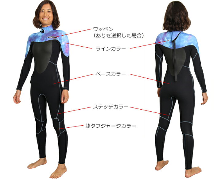 楽天市場】【ウェットスーツ ジャーフル 3mm レディース サーフィン 