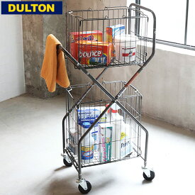 トローリー 洗濯かご 大容量 ランドリーバスケットダルトン ランドリートローリー [ロー]DULTON LAUNDRY TROLLEY 送料無料 キャスター付き 洗濯カゴ 収納◇ランドリーボックス おしゃれ ラック ワイヤー 二段カゴ キッチン オフィス