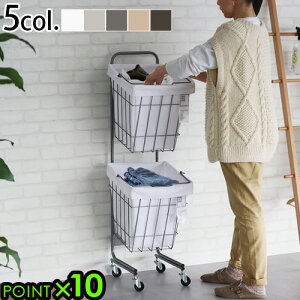 y}\Ԓ őP42{z 󂩂 e h[oXPbg C[ 2iubh h[ XNGA oXPbg [30L / 2BOX / LX^[t]BRID laundry SQUARE BASKET DOUBLE with CASTER