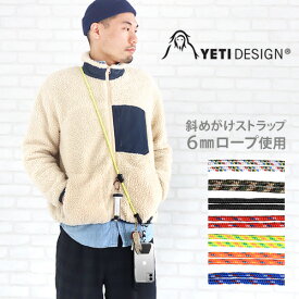 ネコポスOK スマホ ショルダーストラップ おしゃれイエティデザイン エンジニアリング ストラップYETI DESIGN Engineering Strap アタッチメント付スマホ ストラップ アウトドア 全機種 斜めがけ 取り外しOK◇ブランド カラビナ キャンプ