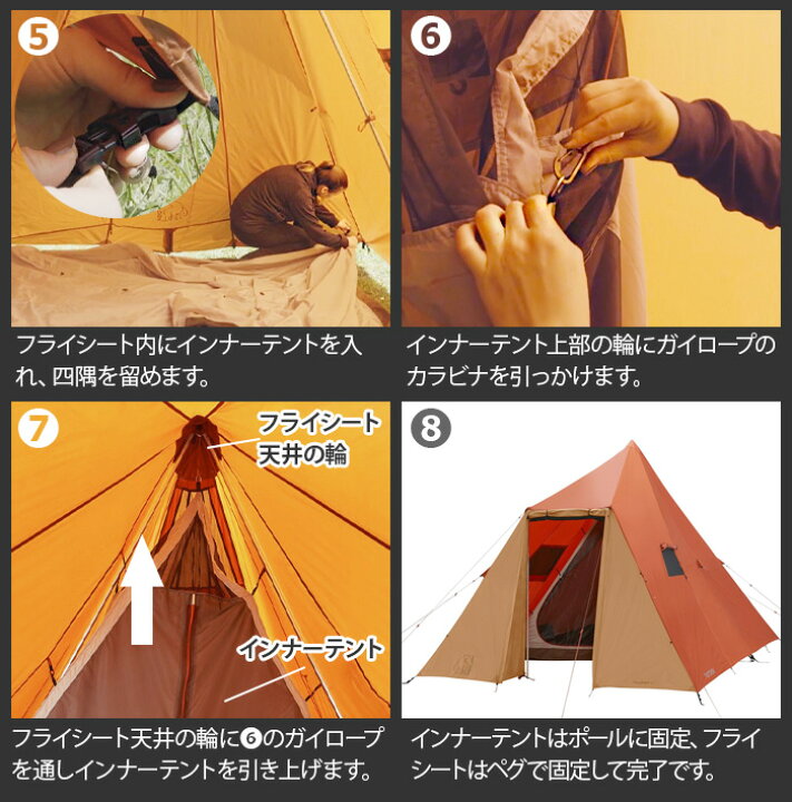 楽天市場】正規品 アウトドア ティピー テント 5人用ノルディスク 