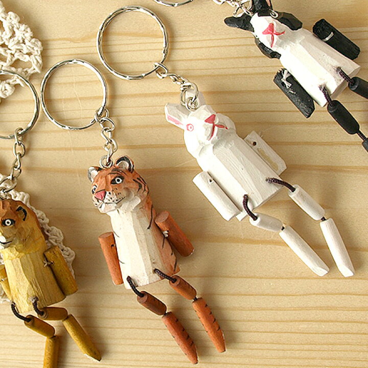 楽天市場 ネコポスok キーホルダー おしゃれ 木製 動物 あす楽14時まで ウッドアニマル ミニ Wood Animal Miniウッドアニマルトイ どうぶつ 木彫り 根付 フィギュア オブジェ 雑貨 ぷらぷら ぶらぶら かわいい おしゃれ 人気 デザイン Plywood オシャレ雑貨