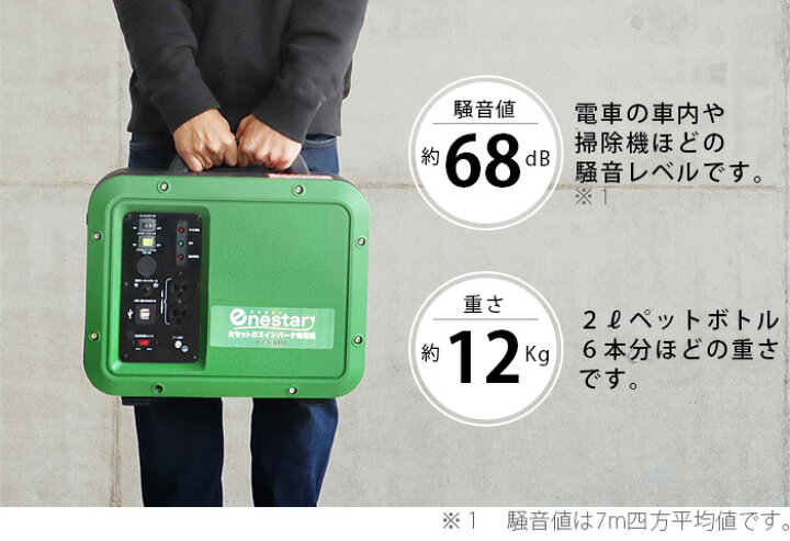 楽天市場】発動機 自家発電 小型 防災 地震 非常時enestar カセット 
