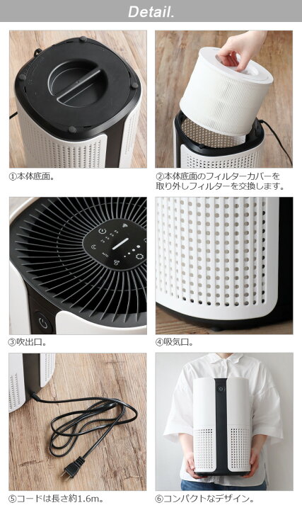 楽天市場】空気清浄機 空気清浄器 18畳 ニオイ PM2.5 花粉デュクス 