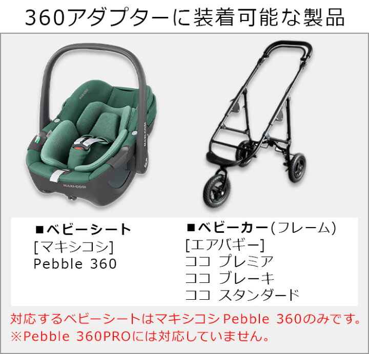 楽天市場】正規品 エアバギー ペブル360 取付用アダプター シート 