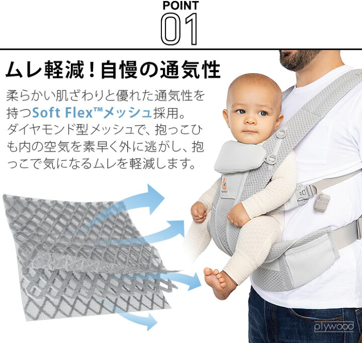楽天市場】抱っこ紐 新生児 エルゴ エルゴベビー メッシュ 正規販売店2 