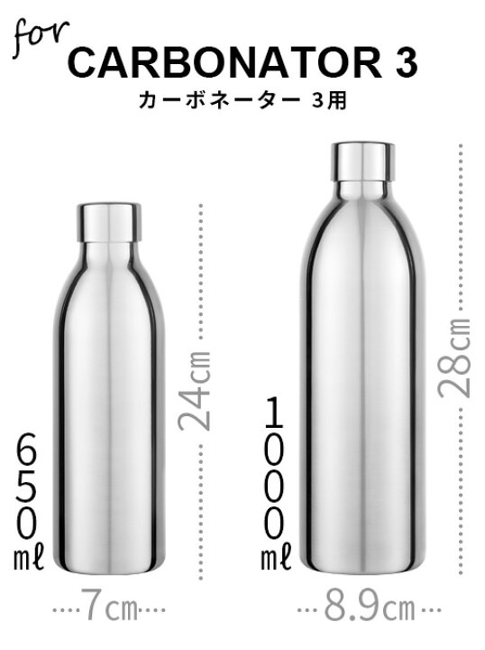楽天市場】アールケ カーボネーター 3専用 ステンレススチールボトル 