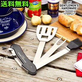 送料無料バーベキューマルチツール BBQ Multi Toolワインオープナー 刷毛 はけ スパチュラ ターナー フォーク ナイフ 栓抜き アウトドア 折りたたみ コンパクト キャンプ◇便利グッズ キッチン【smtb-F】おしゃれ plywood