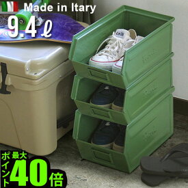 ＼MAX41倍／スタッキングボックス 積み重ね 収納 ボックス 【あす楽14時まで】fami スチールコンテナ [9.4L/グリーン]インダストリアル インテリア 雑貨 業務用 カーキ 積み重ねラック おもちゃ 便利 衣類 おしゃれ