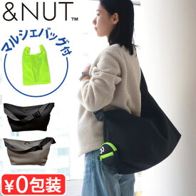 ショルダーバッグ メンズ 斜めがけ かっこいい メッセンジャーバッグ＆NUT NEOPRENE MESSENGER BAG 34L SP24011 SP24012アンドナット 大きめ レディース 大容量 軽い 肩掛け 斜め A4サイズ対応 ネオプレン◇エコバッグ マルシェバッグ ギフト おしゃれ 送料無料