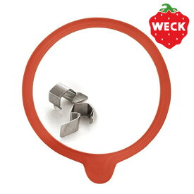 ＼MAX41倍／【あす楽14時まで】 【メール便OK】ウェック ガラスキャニスター専用 クリップ＆パッキンセット 【 WECK ガラス瓶 密封ビン ガラス 容器 筒 ガラス製 ジャム瓶 ソース入れ ピクルス 瓶 漬物容器 】 F