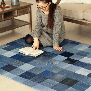 O }bg k  Ax[ pb`[N O fj Embellir Patchwork Rug Denim m140×200 n ysmtb-FzI[V[YfUC   nhCh O}bg  