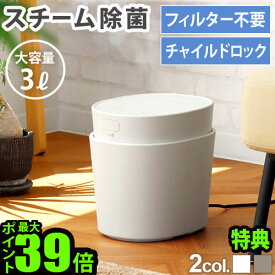 【選べる2大特典付】±0 スチーム式加湿器 H220加湿器 スチーム式 おしゃれ 3L スチーム加湿器 タイマー付き 上部給水 プラスマイナスゼロ リビング 寝室 子供部屋 チャイルドロック オフィス 事務所 おすすめ◇デザイン家電 送料無料 P10倍