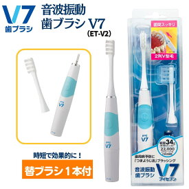 【公式】つまようじ法 音波振動歯ブラシV7＜ET-V2＞ 送料無料 電動歯ブラシ キャップ付き ブイセブン pmj