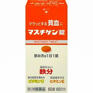 『マスチゲン錠 60錠』 貧血に 1日1回1錠 鉄10mg配合 ビタミンC・E・B12・葉酸配合 腸溶性錠【第2類医薬…