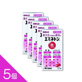 【5個】『エミネトン 80錠』貧血 フマル酸第一鉄・ビタミンB12配合 増血薬 【第2類医薬品】