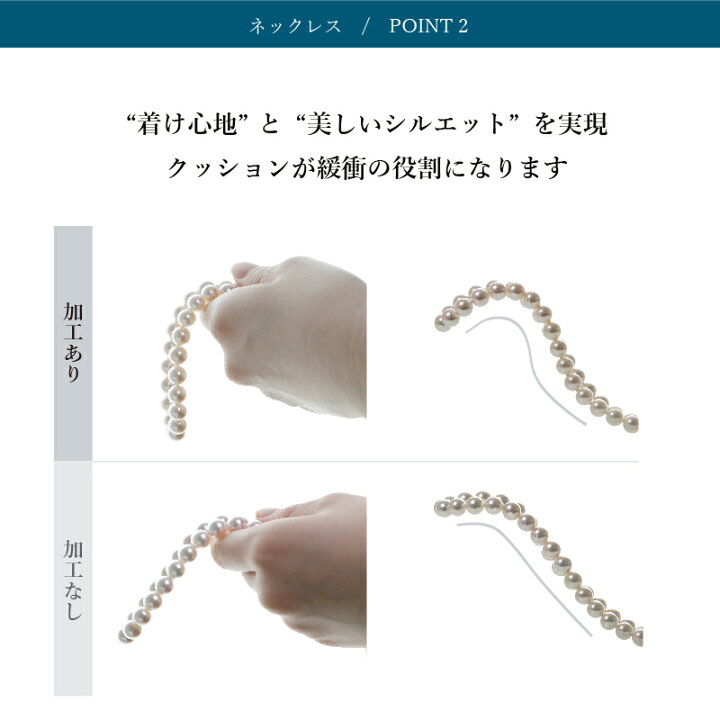 楽天市場】アコヤ真珠 セミロングネックレス 約6.0-6.5mm 60cm 