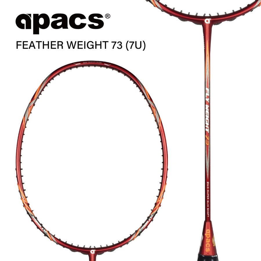 世界最細6mmシャフトが7Uで登場 APACS 新しいスタイル FLY WEIGHT 73 25％OFF バドミントンラケット アパックス バドミントン 30ポンド ラケット