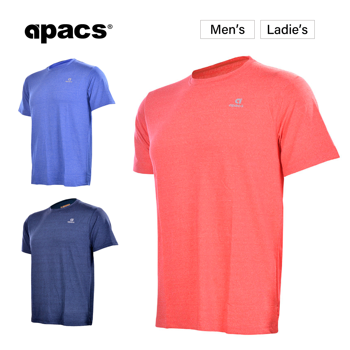 【SALE／99%OFF】 APACS バドミントンウェア テニスウェア バドミントン 史上最も激安 ウェア テニス レディース Tシャツ 半袖 メンズ CAS-1101