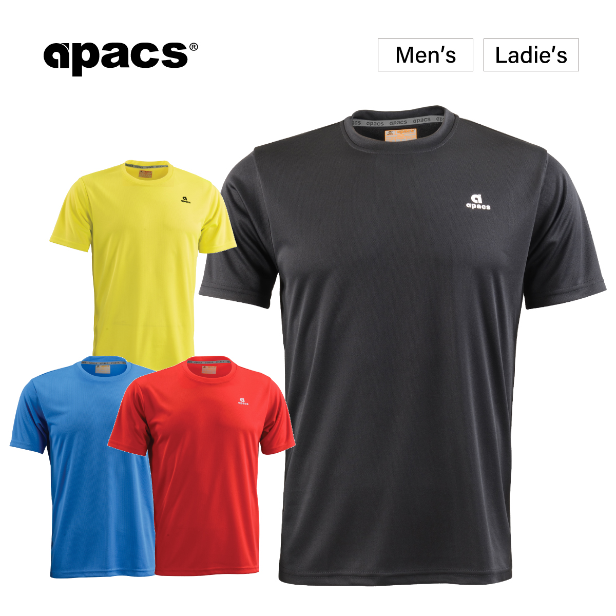 APACS バドミントンウェア ネットワーク全体の最低価格に挑戦 テニスウェア バドミントン ウェア テニス Tシャツ RN-303 半袖 メンズ レディース 大規模セール