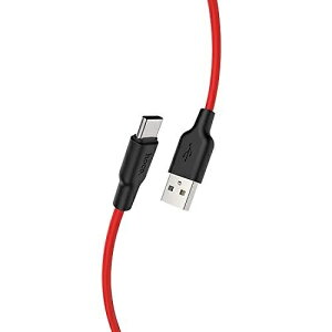 ���{�g���X�g�e�N�m���W�[ HOCO X21Plus �V���R���[�d�P�[�u�� Type-C 2.0m ���b�h X21P-TC20-RD