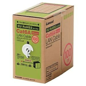 ELECOM(�G���R��)LAN�P�[�u�� �P�[�u���̂� CAT6A�Ή� �P�� �����O�X�}�[�N�t ���z���p�b�P�[�W[...] LD-GPAL/WH100RS