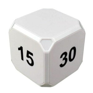 Datexx TimeCubePlus �^�C���L���[�u�v���X �v���Z�b�g�^�C�}�[ 5�E15�E30�E60�� �z���C�g DF-43