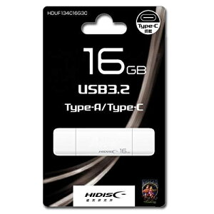 HIDISC USB3.2 Gen2 Type-C &Type-A���� �t���b�V���h���C�u 16GB �L���b�v�� HDUF134C16G3C ���C������