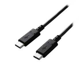 エレコム USB2.0ケーブル/C-Cタイプ/認証品/PD対応/3A出力/1.0m/ブラック U2C-CC10NBK2