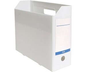 プラス 抗菌PPボックスファイル A4ヨコ 背幅100mm ホワイト FL−201AB 1個