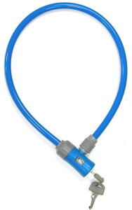 J&C シリンダーワイヤー錠 JC-023 10x600mm ブルー