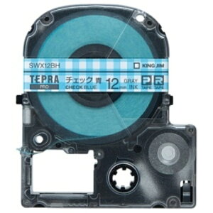 �L���O�W�� �e�v�� PRO �e�[�v�J�[�g���b�W �͗l���x�� 12mm �`�F�b�N�^�O���[���� SWX12BH 1��
