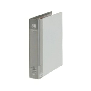 キングジム クリアーファイル 差し替え式 大量ポケット A4タテ 30穴 50ポケット付属 背幅54mm ライトグレー 3139−3 1冊
