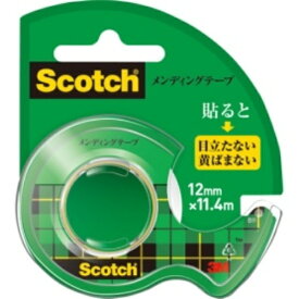 3M スコッチ メンディングテープ 使い切りタイプ 小巻 12mm×11.4m ディスペンサー付 CM－12 1個