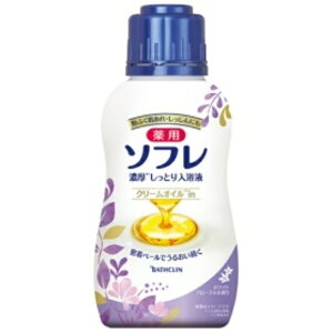 バスクリン 薬用ソフレ 濃厚しっとり入浴液 ホワイトフローラルの香り 本体 480ml 1本