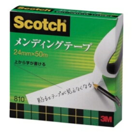3M スコッチ メンディングテープ 810 大巻 24mm×50m 紙箱入 810－3－24 1巻