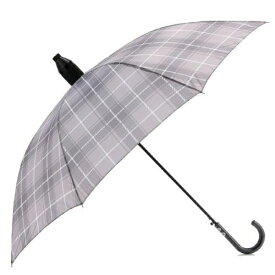透明傘カバー付き スルット65cm ジャンプ長傘04グレーチェック 553-045 00-04