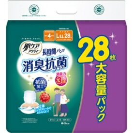 日本製紙クレシア　肌ケア　アクティ　長時間パンツ　消臭抗菌プラス　L－LL　1パック（28枚） 667-7817