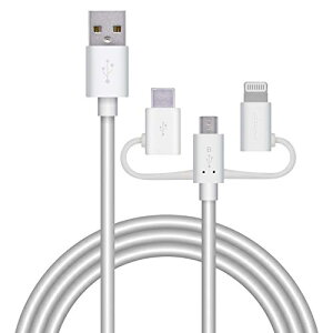 GR X}[gtHpUSBP[u/3in1/microUSB+Type-C+Lightning(CgjO)/1.2m/zCg MPA-AMBLCAD12WH