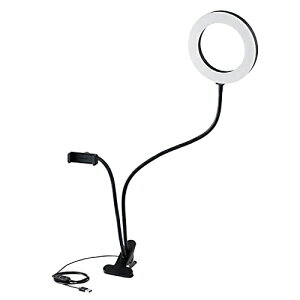 �G���R�� LED�����O���C�g ���B�胉�C�g 3�F���� �ő�640lm 10�i�K���� USB-A���d ����z�M �N���b�v�X�^���h�t�� �t���L�V�u���A�[�� 16cm DE-L01BK