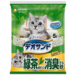 デオサンド 緑茶成分入り消臭する砂 5L