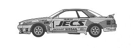 1/24 インチアップシリーズ No.299 JECS スカイライン (スカイライン GT-R [BNR32 Gr.A仕様])1992 プラモデル